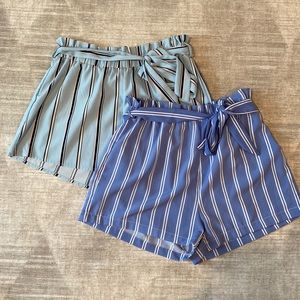 2 pairs SHEIN paper bag shorts
